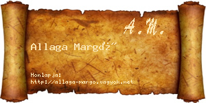 Allaga Margó névjegykártya